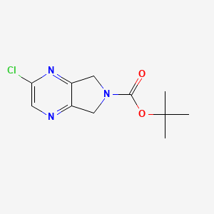 molecular formula C11H14ClN3O2 B15216820 tert-Butyl 2-chloro-5,7-dihydro-6H-pyrrolo[3,4-b]pyrazine-6-carboxylate 