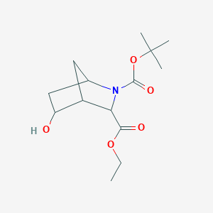 molecular formula C14H23NO5 B15216857 Azabicyclo[2.2.1]heptane-2,3-dicarboxylate 
