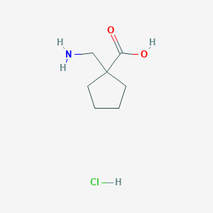 molecular formula C7H14ClNO2 B1521686 1-(Aminomethyl)cyclopentanecarboxylic acid hydrochloride CAS No. 1185298-24-1