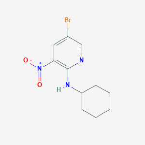 molecular formula C11H14BrN3O2 B1521688 5-溴-N-环己基-3-硝基吡啶-2-胺 CAS No. 1033202-38-8