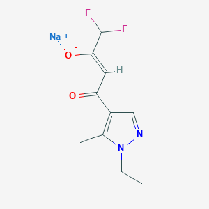 molecular formula C10H11F2N2NaO2 B15216884 Sodium (Z)-4-(1-ethyl-5-methyl-1H-pyrazol-4-yl)-1,1-difluoro-4-oxobut-2-en-2-olate 