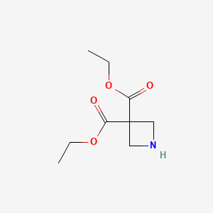 molecular formula C9H15NO4 B15216897 Diethyl azetidine-3,3-dicarboxylate 