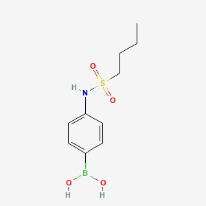 molecular formula C10H16BNO4S B1521690 4-(丁基磺酰胺)苯硼酸 CAS No. 1072945-66-4