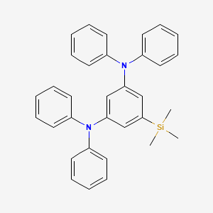 molecular formula C33H32N2Si B15216900 N1,N1,N3,N3-Tetraphenyl-5-(trimethylsilyl)benzene-1,3-diamine 