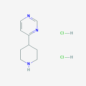 molecular formula C9H15Cl2N3 B1521693 4-哌啶-4-基-嘧啶二盐酸盐 CAS No. 1185304-08-8