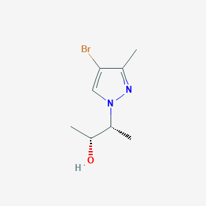 molecular formula C8H13BrN2O B15217003 Trans-3-(4-amino-3-methyl-1H-pyrazol-1-yl)butan-2-ol 