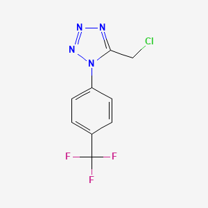 molecular formula C9H6ClF3N4 B1521706 5-(chloromethyl)-1-[4-(trifluoromethyl)phenyl]-1H-1,2,3,4-tetrazole CAS No. 1094265-93-6