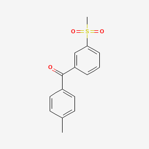 molecular formula C15H14O3S B1521707 (3-Methanesulfonylphenyl)(4-methylphenyl)methanone CAS No. 1094457-99-4