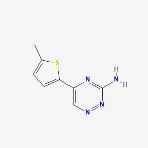 molecular formula C8H8N4S B1521708 5-(5-Methylthiophen-2-yl)-1,2,4-triazin-3-amine CAS No. 1094454-72-4