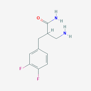 molecular formula C10H12F2N2O B1521709 3-Amino-2-[(3,4-difluorophenyl)methyl]propanamide CAS No. 1038293-42-3
