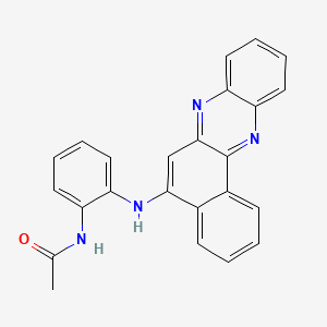 molecular formula C24H18N4O B15217109 Acetamide, N-[2-(benzo[a]phenazin-5-ylamino)phenyl]- CAS No. 61316-66-3