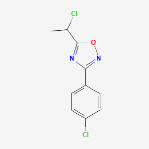 molecular formula C10H8Cl2N2O B1521711 5-(1-Chloroethyl)-3-(4-chlorophenyl)-1,2,4-oxadiazole CAS No. 1152532-43-8