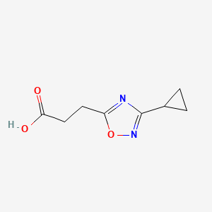 molecular formula C8H10N2O3 B1521712 3-(3-环丙基-1,2,4-噁二唑-5-基)丙酸 CAS No. 1152530-78-3