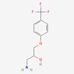 molecular formula C10H12F3NO2 B1521713 1-Amino-3-[4-(trifluoromethyl)phenoxy]propan-2-ol CAS No. 858619-53-1