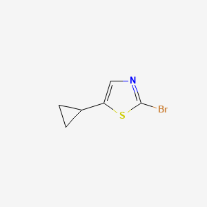 molecular formula C6H6BrNS B1521720 2-Bromo-5-cyclopropylthiazole CAS No. 1159815-90-3