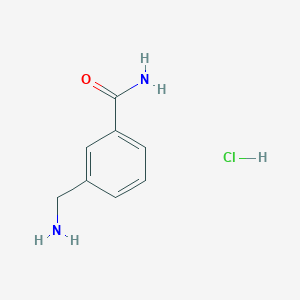 molecular formula C8H11ClN2O B1521721 3-(Aminomethyl)benzamide hydrochloride CAS No. 903556-10-5