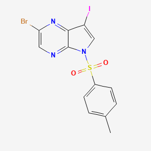 molecular formula C13H9BrIN3O2S B1521727 2-Bromo-7-iodo-5-tosyl-5H-pyrrolo[2,3-B]pyrazine CAS No. 875781-45-6