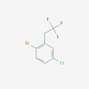 molecular formula C8H5BrClF3 B1521741 1-Bromo-4-chloro-2-(2,2,2-trifluoroethyl)benzene CAS No. 1099597-30-4