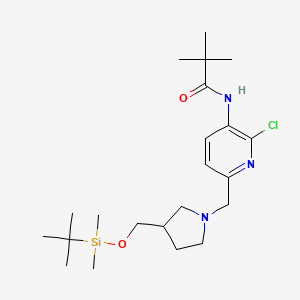 N-(6-((3-((tert-Butyldimethylsilyloxy)methyl)pyrrolidin-1-yl)methyl)-2-chloropyridin-3-yl)pivalamide