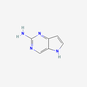molecular formula C6H6N4 B1521752 5H-pyrrolo[3,2-d]pyrimidin-2-amine CAS No. 943736-60-5