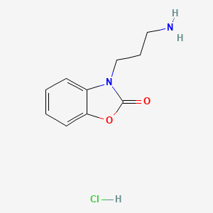 molecular formula C10H13ClN2O2 B1521763 3-(3-Amino-propyl)-3H-benzooxazol-2-one hydrochloride CAS No. 1185296-13-2
