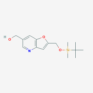 (2-((tert-Butyldimethylsilyloxy)methyl)-furo[3,2-b]pyridin-6-yl)methanol