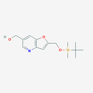 molecular formula C15H23NO3Si B1521766 (2-((tert-Butyldimethylsilyloxy)methyl)-furo[3,2-b]pyridin-6-yl)methanol CAS No. 1171920-61-8
