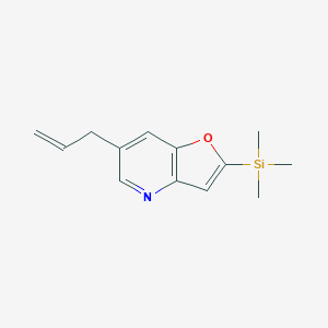 molecular formula C13H17NOSi B1521769 6-烯丙基-2-(三甲基甲硅烷基)呋并[3,2-b]吡啶 CAS No. 1203499-15-3