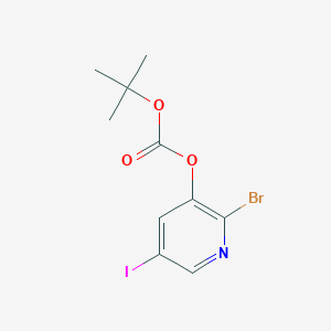 molecular formula C10H11BrINO3 B1521770 2-Bromo-5-iodopyridin-3-yl tert-butyl carbonate CAS No. 1142192-37-7