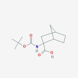 molecular formula C13H21NO4 B1521777 2-((tert-Butoxycarbonyl)amino)bicyclo[2.2.1]heptane-2-carboxylic acid CAS No. 172927-01-4