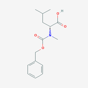 molecular formula C15H21NO4 B152178 (R)-2-(((Benzyloxy)carbonyl)(methyl)amino)-4-methylpentanoic acid CAS No. 65635-85-0
