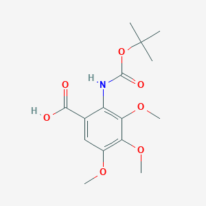 molecular formula C15H21NO7 B1521783 Boc-2-amino-3,4,5-trimethoxybenzoic acid CAS No. 1185297-87-3