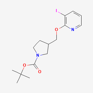 molecular formula C15H21IN2O3 B1521790 Tert-butyl 3-((3-iodopyridin-2-yloxy)methyl)-pyrrolidine-1-carboxylate CAS No. 1186310-99-5