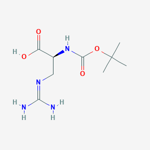 molecular formula C9H18N4O4 B1521793 Boc-L-2-amino-3-guanidinopropionic acid CAS No. 1217718-47-2