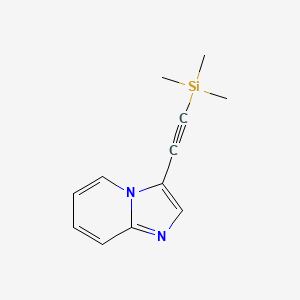 molecular formula C12H14N2Si B1521797 3-[2-(Trimethylsilyl)ethynyl]imidazo[1,2-a]pyridine CAS No. 1148027-21-7