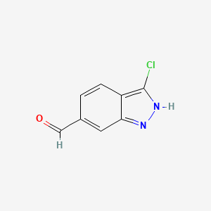 molecular formula C8H5ClN2O B1521801 3-氯-1H-吲唑-6-甲醛 CAS No. 1086391-23-2