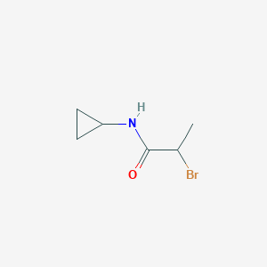 molecular formula C6H10BrNO B1521807 2-Bromo-N-cyclopropylpropanamide CAS No. 1033693-07-0