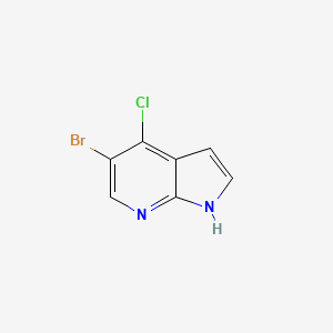 molecular formula C7H4BrClN2 B1521808 5-Bromo-4-chloro-1H-pyrrolo[2,3-B]pyridine CAS No. 876343-82-7