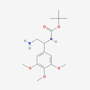 molecular formula C16H26N2O5 B1521814 叔丁基N-[2-氨基-1-(3,4,5-三甲氧基苯基)乙基]氨基甲酸酯 CAS No. 1082503-29-4