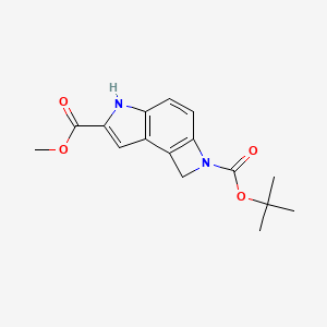 molecular formula C16H18N2O4 B1521816 2-tert-Butyl 6-methyl 1H-azeto[3,2-e]indole-2,6(5H)-dicarboxylate CAS No. 1186194-95-5