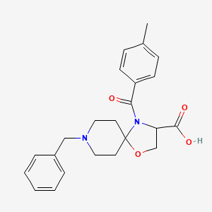 8-Benzyl-4-(4-methylbenzoyl)-1-oxa-4,8-diazaspiro[4.5]decane-3-carboxylic acid