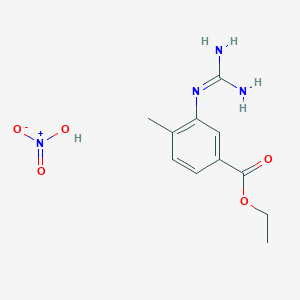 Ethyl 3-guanidino-4-methylbenzoate nitrate