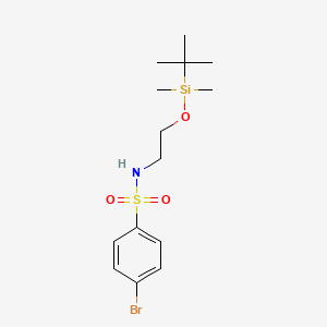 molecular formula C14H24BrNO3SSi B1521834 4-Bromo-N-[2-(TBDMSO)ethyl]benzenesulfonamide CAS No. 850429-52-6