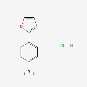 molecular formula C10H10ClNO B1521841 4-(Furan-2-yl)aniline CAS No. 59147-02-3