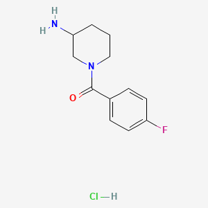 molecular formula C12H16ClFN2O B1521845 1-(4-Fluorobenzoyl)piperidin-3-amine hydrochloride CAS No. 1158262-15-7