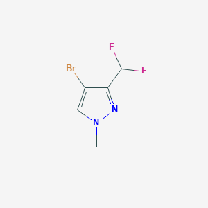 molecular formula C5H5BrF2N2 B1521858 4-溴-3-(二氟甲基)-1-甲基-1H-吡唑 CAS No. 1089212-38-3