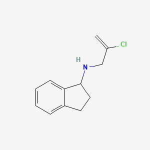 molecular formula C12H14ClN B1521863 N-(2-氯丙-2-烯-1-基)-2,3-二氢-1H-茚-1-胺 CAS No. 1179031-47-0