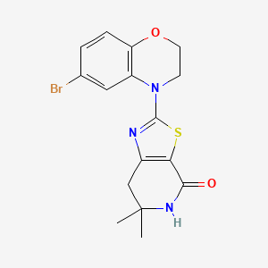 2-(6-Bromo-2H-benzo[b][1,4]oxazin-4(3H)-yl)-6,6-dimethyl-6,7-dihydrothiazolo[5,4-c]pyridin-4(5H)-one