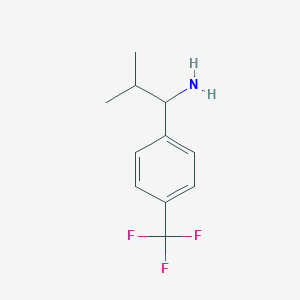 molecular formula C11H14F3N B1521888 2-Methyl-1-[4-(trifluoromethyl)phenyl]propan-1-amine CAS No. 1173241-51-4