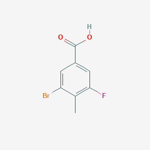 molecular formula C8H6BrFO2 B1521890 3-Bromo-5-fluoro-4-methylbenzoic acid CAS No. 1191988-29-0